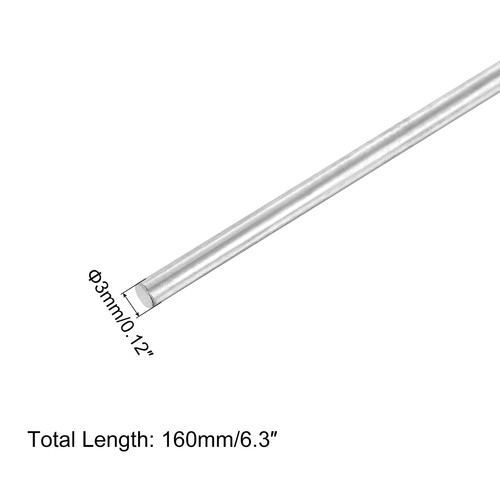 304 Stainless Steel Round Rods 3mm x 160mm Solid Shaft Rods for DIY Craft Mod... - Picture 2 of 6
