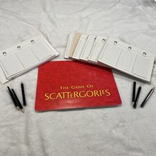 Scattergories Game Replacement Parts 6 Answer Pads Sheets Pencils Board B5