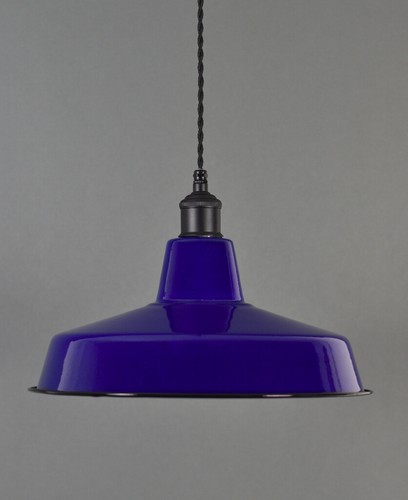 Classic Retro Vintage Industrial Factory Enamel Shade Lampshade Steel Pendant - Picture 27 of 49