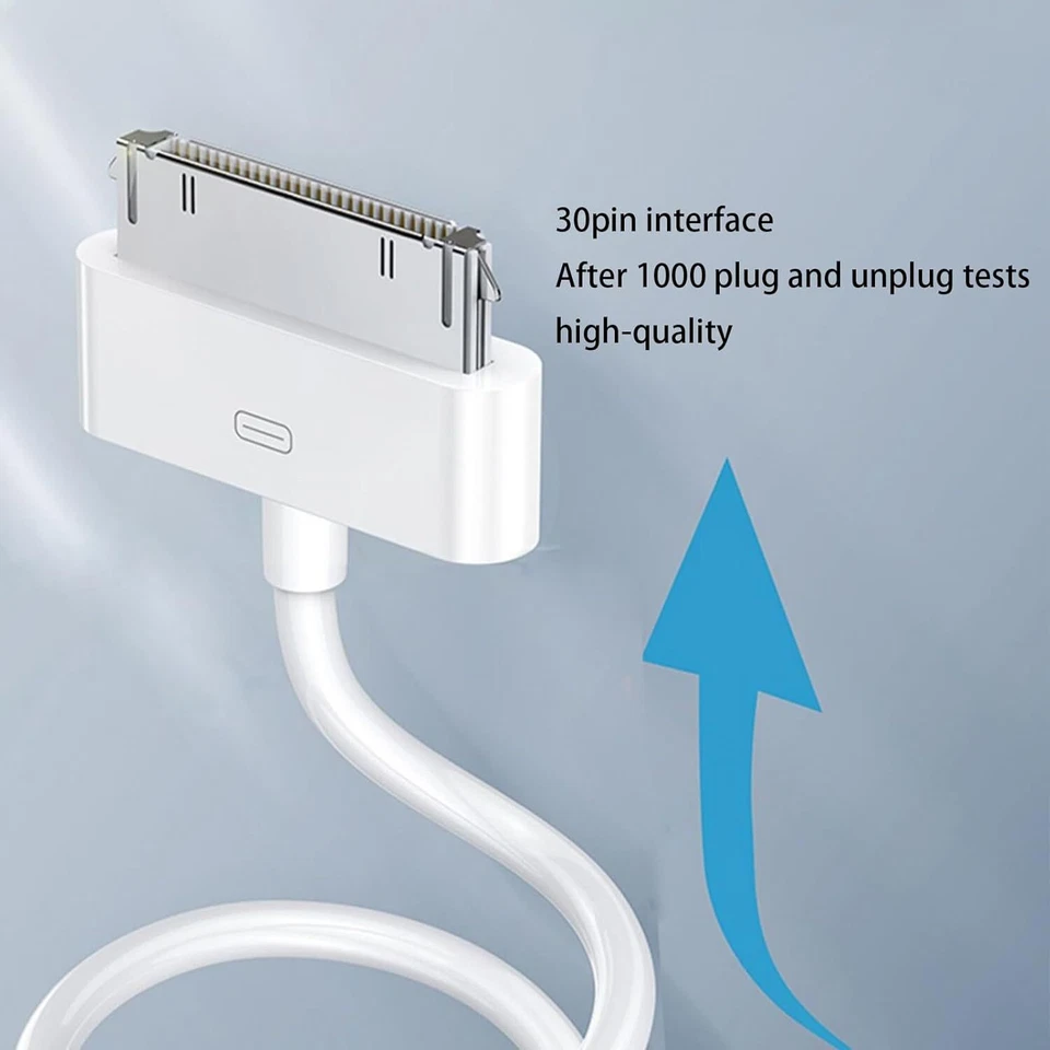 LOTE de cable de datos de carga USB de 3 pies y 30 pines para iPad 1/2/3 iPod Nano 1-6 Foto 2 de 4
