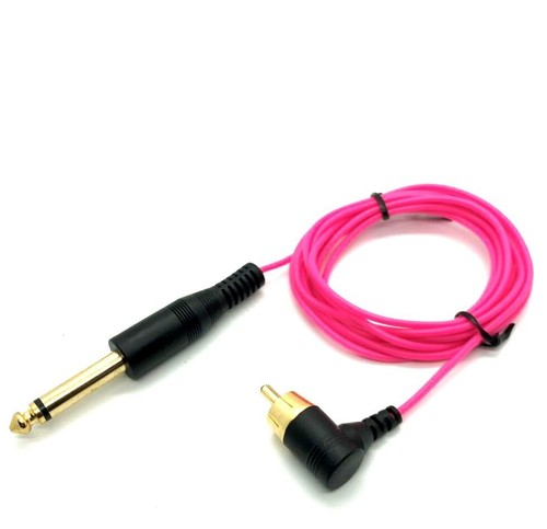 Leichtes strapazierfähiges Silikon Winkel Tattoo Maschine RCA Kordel 6 Fuß mit 1/4" Ph - Bild 3 von 6