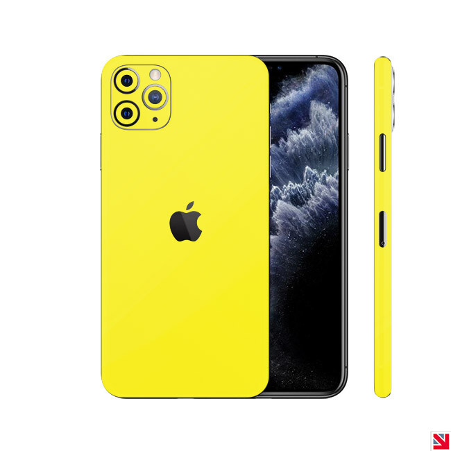 Apple - 11Pro Shipping Label【Yellow / F】 FLUORESCENT YELLOW iPhone 11 Pro Max Skin Decal Vinyl