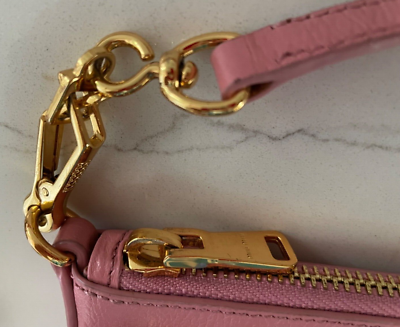 MIU MIU Leather Double Zip Crossbody Bag Pink | eBay