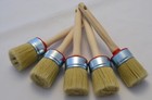 5 of 40mm Pure Bristle Round Paint Brushes, Shabby Chic Chalk Paint, Wax & Oil.