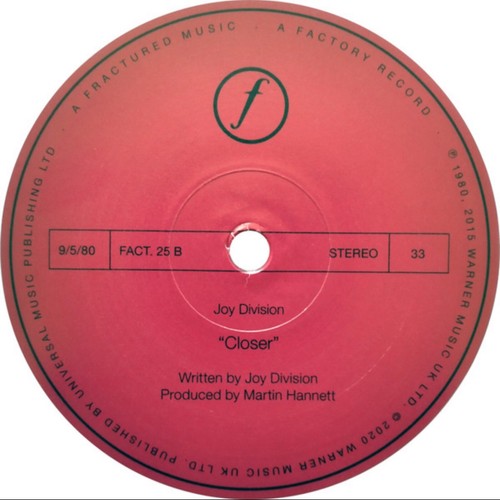 JOY DIVISION Closer LP 180 Gram Clear Vinyl 40th Anniversary SEALED-New Order - Picture 8 of 11