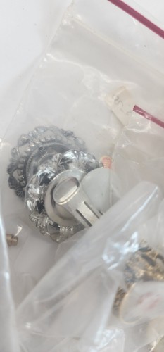 Lote de 5 pendientes anillos búho kits en blanco pintura joyería porcelana China Japón - Imagen 7 de 8