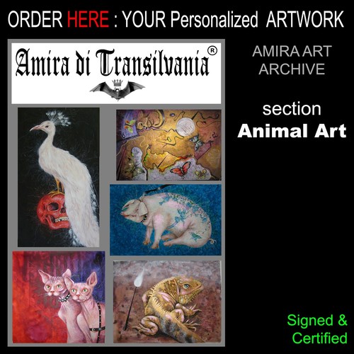art painting contemporary figurative portrait animal sphinx cat crown tattoo cat - Picture 11 of 24