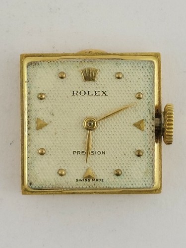 Original Vintage Rolex Precision, 18k Gold, Lady Dresswatch, Modell 74873 - Bild 4 von 5