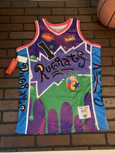 Camiseta deportiva de baloncesto RUGRATS REPTAR CEREAL Headgear Classics ~Nunca usada~ L XL - Imagen 2 de 4