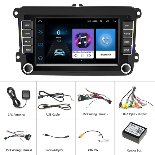 Für VW GOLF 5 6 Plus Touran Polo Caddy EOS 7" Android 13 Autoradio GPS Navi Wifi - Bild 12 von 12