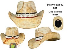 WESTERN Stars COWBOY RODEO HAT STRAW STYLE COWBOY