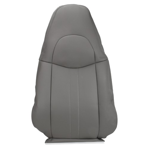 For 1997-2014 Chevy Express Front Driver Lean Back Seat Cover Gray Leather - Picture 12 of 14