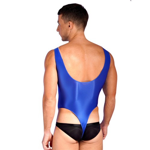 Men's Jumpsuit One Piece Swimsuit Sleeveless Workout Fitness High Cut Romper - Picture 77 of 107