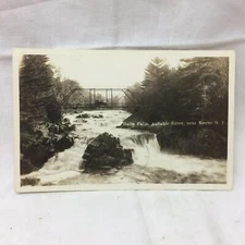 Vintage Real Photo Postcard Hulls Falls AuSable River Keene New York Scene