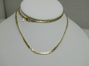 Vintage-Monet-C-Link-Necklace-Gold-Tone-1970-039-s-1980-039-s-22-034