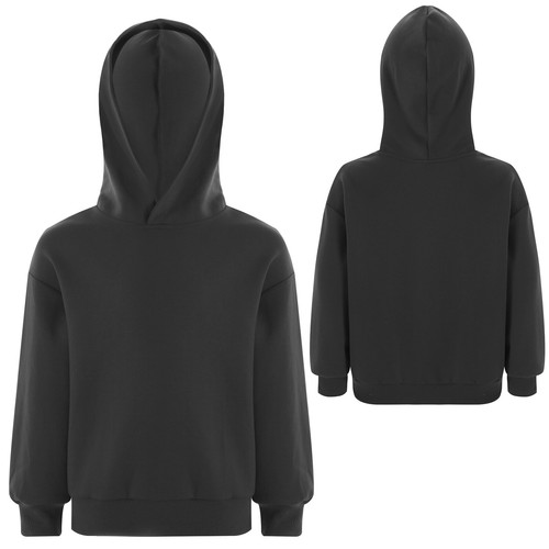 Unisex Kids Hoodie Long Sleeve Pullover Boys Tops Classic Soft Warm Activewear - Picture 27 of 34