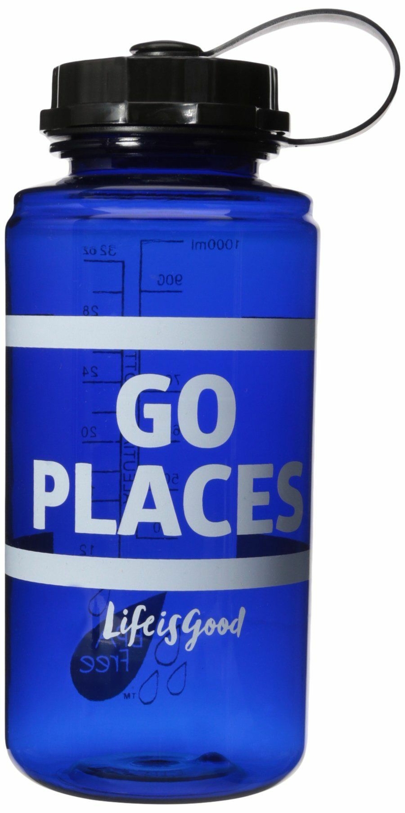 Life is good Go Places Stripes Water Bottle, Darkest bluee, One Size Life is good Go Places Stripes Water Bottle, Darkest bluee, One Size