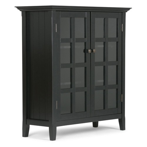 Simpli Home Acadian 39" Wide Medium Storage Cabinet in Black Axreg007-bl - Picture 1 of 1