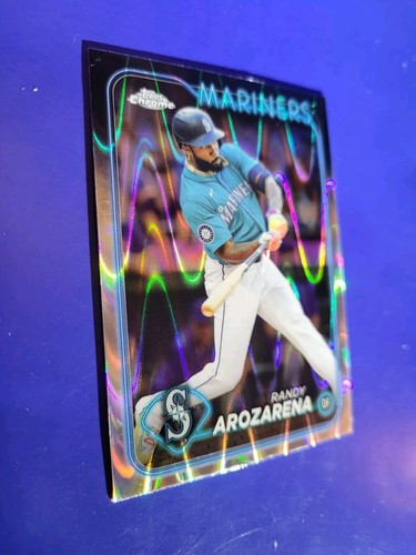 2024 Topps Chrome Update RayWave Refractor Randy Arozarena USC-194 Mariners - Imagen 3 de 9
