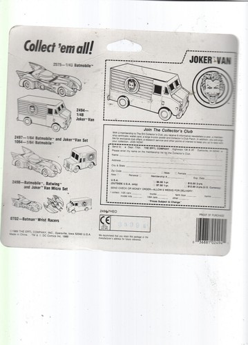 BATMAN JOKER VAN FROM ERTL DIE CAST METAL - Bild 3 von 3