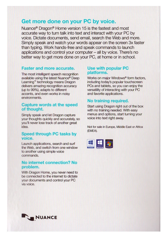 Nuance Dragon Home 15 - New Retail Box, DC09A-G00-15.0 - Image 4 of 4