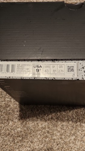 Air Jordan 5 Retro Stealth 2.0 (Ligeramente Usado) TALLA 9.5M. ¡Envío rápido GRATIS! - Imagen 13 de 14