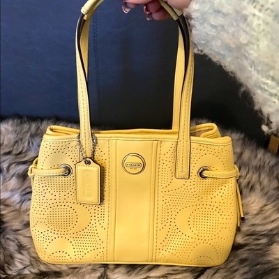 yellow coach purse