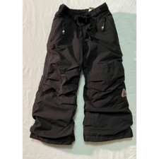 Rei Boys Snowboard Ski Pants Black Belted Lined Pockets Flat Front XS 4/5