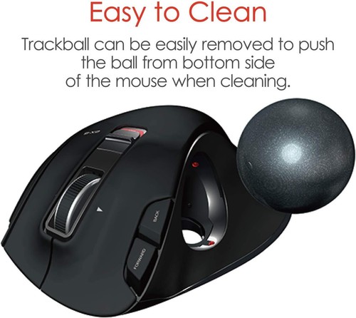 ELECOM USB Mouse Wired Trackball 6 Buttons Black M-XT3URBK - Picture 4 of 6
