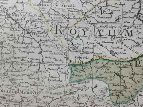 POLEN DATIERT 1780 GUILLAUME DELISLE GROSSE ANTIKE GRAVIERTE KARTE 18. JAHRHUNDERT - Bild 6 von 12