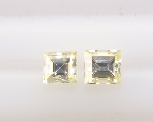0.47Cts Square Shape Diamond Pair J-K Color VVS Clarity - Picture 3 of 11