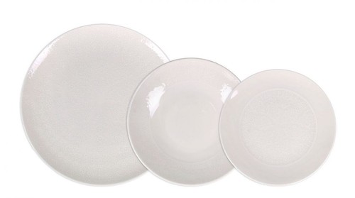 12pcs Premium Stoneware Dinner set service dinner plates bowls dessert CORUNA - Picture 2 of 9
