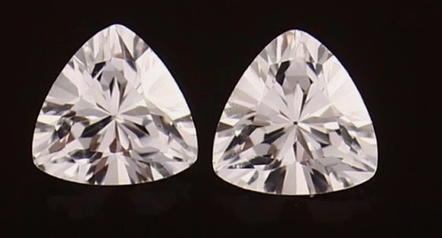 Lab-Grown Loose CVD Diamond Certified Pair Trillion Cut 6mm D Color IF Clarity - Bild 6 von 12