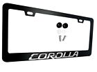 Black License Plate Frame Logo Stainless Steel Emblem for Corolla