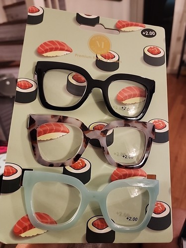 MARTHA STEWART 3 PACK READING GLASSES THICK Retro READERS black, blue, tortoise - Picture 5 of 7