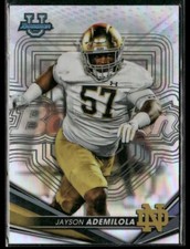 2022 Topps Bowman University Refractor Jayson Ademilola #25 Notre Dame