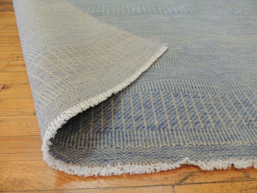 5x6. 5x5 6x6 Modern Savannah Solid Square Oriental Area Rug wool Blue - Picture 4 of 9