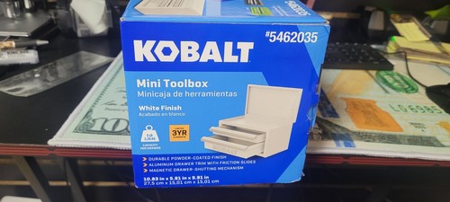 Brandneu Kobalt Mini Stahl Werkzeugkoffer weiß 5462035 2 Schubladen ausverkauft TikTok Rarität - Bild 2 von 5