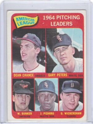 1965 Topps Set #9 AL Pitching Victory Leaders Dean Chance VINTAGE