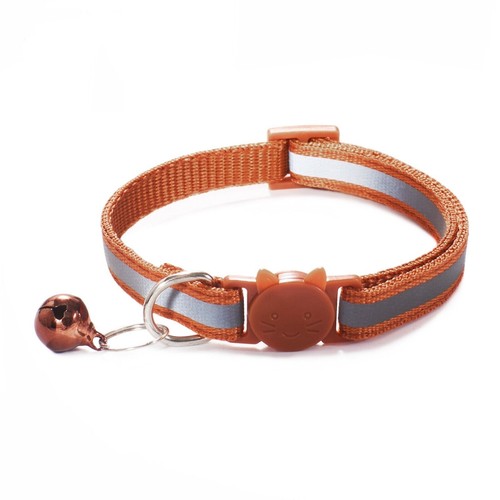 Cat Collar Safety Release Reflective Kitten Collar with Bell Hi Vis & Adjustable - Picture 21 of 23