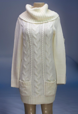 Venus Women's Cable Knit Sweater Dress Long Sleeve Cowl Neck Ivory Size S | eBay Venus Women's Cable Knit Sweater Dress Long Sleeve Cowl Neck Ivory Size S | eBay