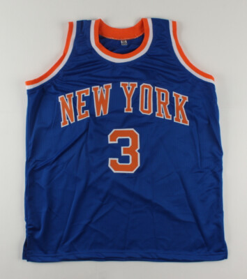 NBA NY Knicks John starks サイン入り？ユニフォーム John Starks Autographed New York Knicks (Blue #9) Custom