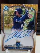 2023 Bowman Chrome Jack Pineda 1st Auto CPA-JPI Gold refractor /50 Kansas City