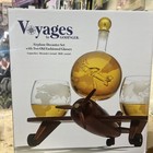 Voyages by Godinger Airplane Decanter Set with Two Old Fashioned Glasses 