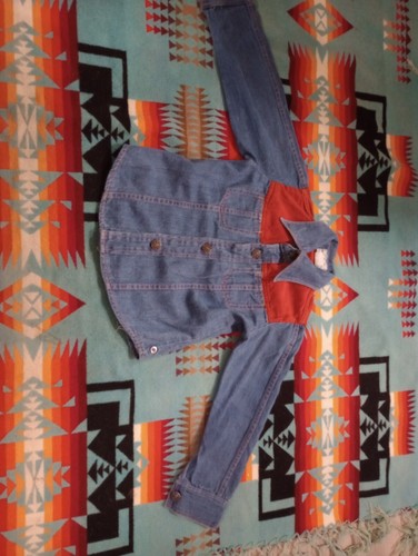 Vintage 70's Kids Orange Jean Corduroy Pants Outfit Bell Bottoms Size 6 - Picture 15 of 23