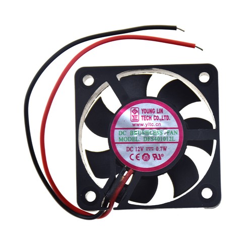 For YOUNG LIN DFS401012L 12V 0.7W 4010 Mute Cooling fan 2-wire 40*40*10mm - Afbeelding 1 van 5