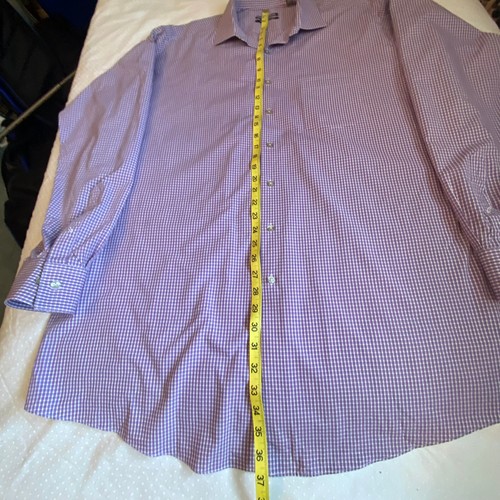 Mens Geoffrey Beene Tall Button Down Long Sleeved Shirt 18 1/2 - Picture 8 of 10
