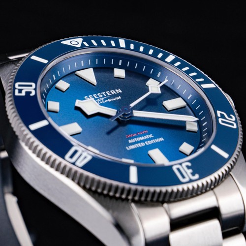 Seestern S430 Titanium Blue Professional Diver Mens Seiko NH38 Automatic Watch - Picture 6 of 19