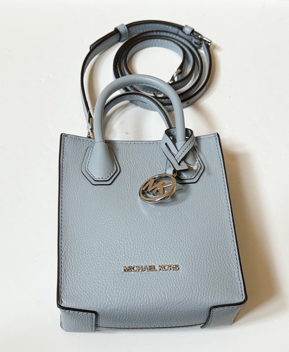 SAC BANDOULIERE MICHAEL KORS MERCER XS NORTH SOUTH SHOPPER BLEU PALE