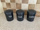 kitchen Black/ Dark Grey Plastic canister set